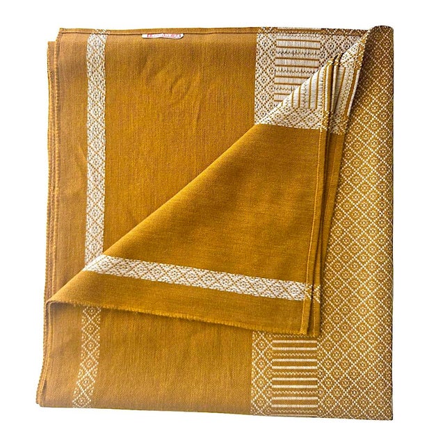 Offered is a woven cotton-linen tablecloth made in Horred, Sweden, by Ekelund, one of the oldest weaving companies in...