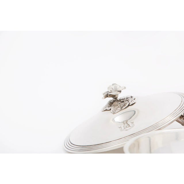 Metal Vintage French Silverplate Covered Dish For Sale - Image 7 of 13