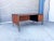 1960s Mid Century Walnut and Metal Executive Desk Styled After Knoll For Sale - Image 4 of 12