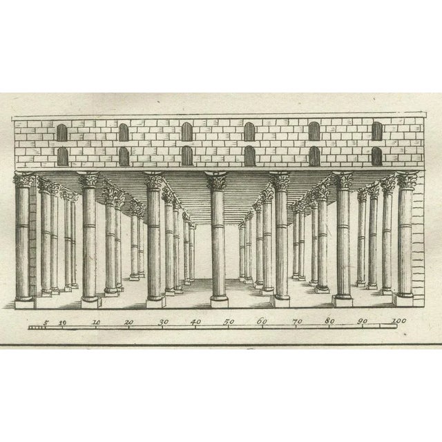 Pococke, Hall of Joseph's Granaries in Egypt Floor Plan and Elevation, 1776, Engraving For Sale - Image 4 of 10