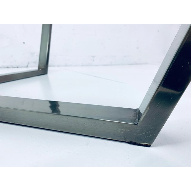 Design Institute of America Dia Glass and Brushed Chrome Coffee Table For Sale - Image 12 of 13