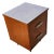 Mid-Century Modern Eames Era Sold Wood Two Drawer Desk Cabinet With Pegged Capped Peg Legs For Sale - Image 3 of 9