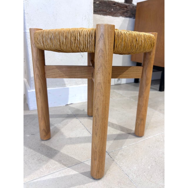 Brown Meribel Stool by Charlotte Perriand, 1960 For Sale - Image 8 of 9