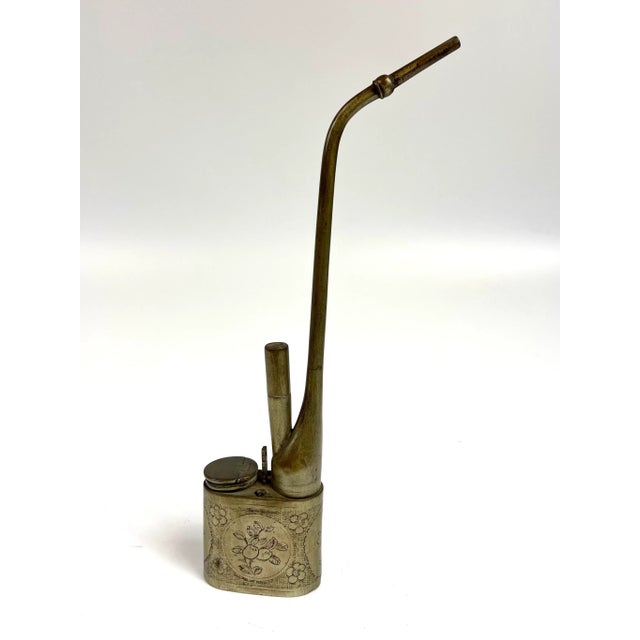 Early 19th Century Chinese Nickel Water Pipe for Smoking For Sale In San Francisco - Image 6 of 10