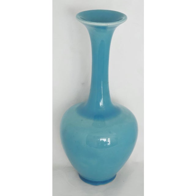 Rookwood Pottery Rookwood Art Pottery Vase, Shape 778 — Blue Glaze, Dated 1945 For Sale - Image 4 of 12