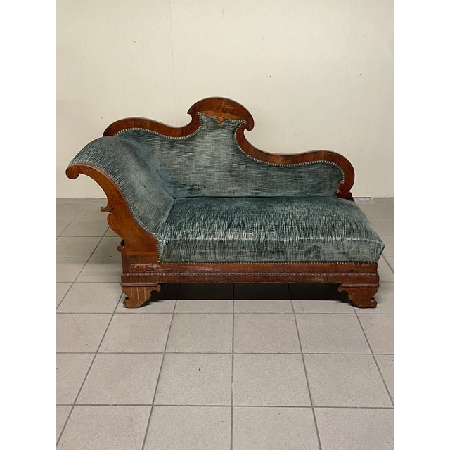 Charles X Daybed in Wood and Fabric For Sale - Image 4 of 18