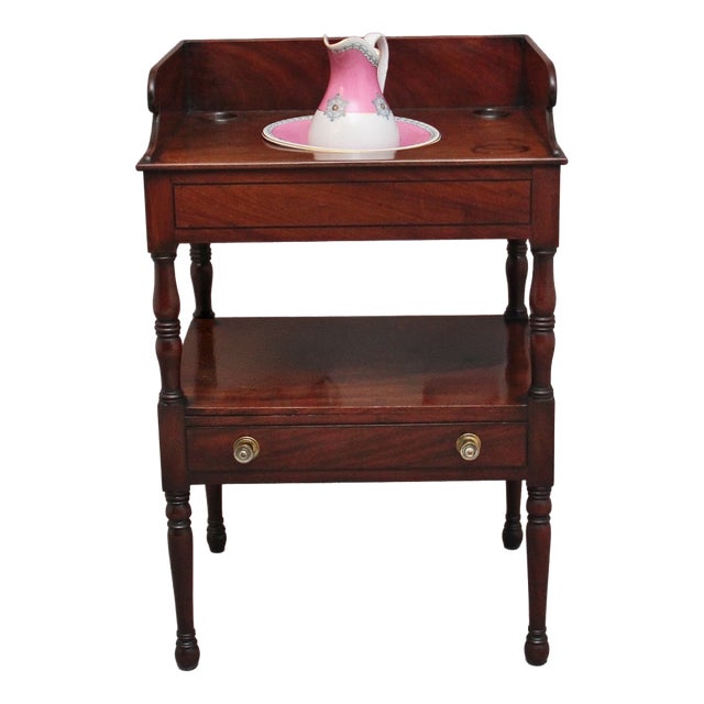 19th Century Early Victorian Mahogany Washstand, 1840s For Sale