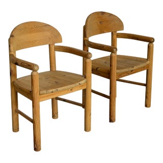 Vintage 1970s Rainer Daumiller Solid Pine Accent Chairs For Sale
