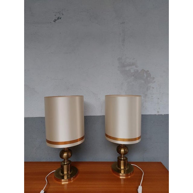 The table lamps are in a good condition and both in working condition. gold and creme color. European Plug (up to...