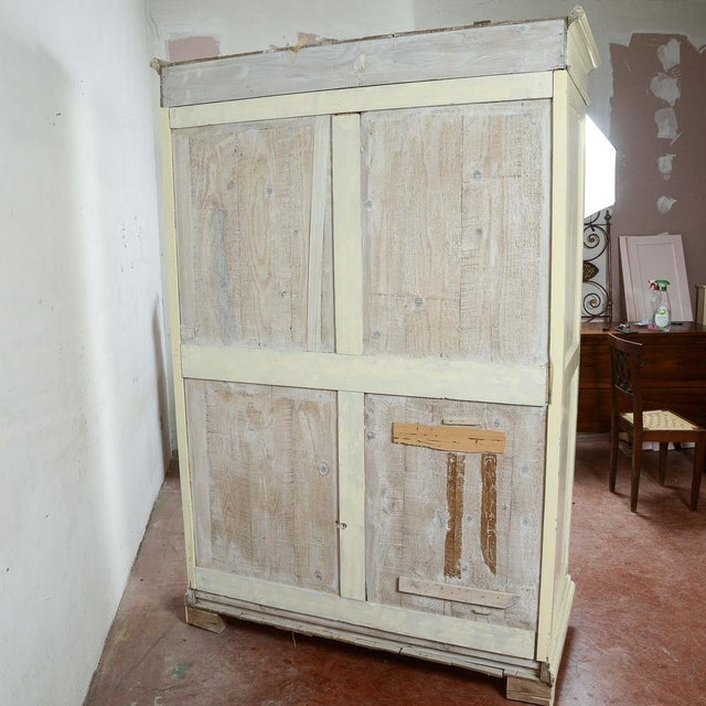 Brown 19th‑Century Two‑Door Wardrobe with Internal Drawer and Moulded Details For Sale - Image 8 of 18