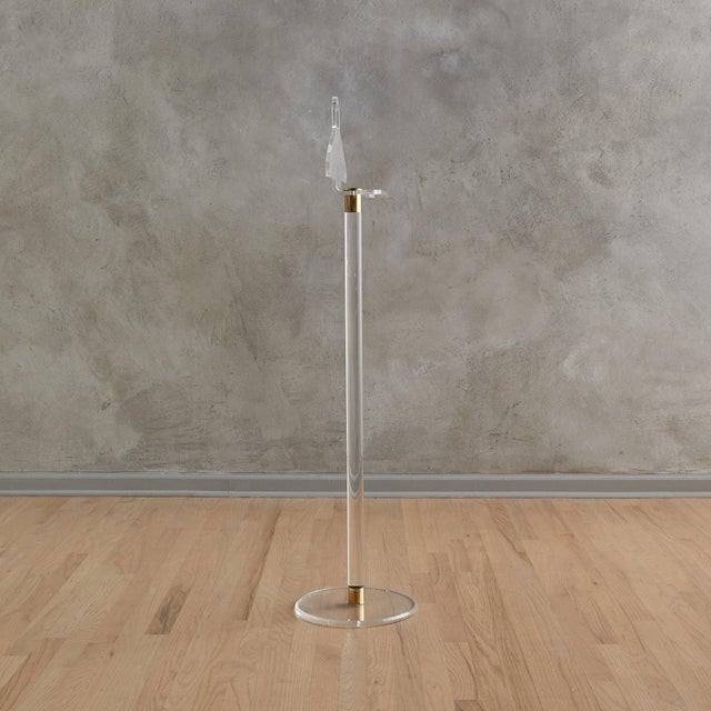 Italian Italian Brass + Plexiglass Valet Stand, 1970s For Sale - Image 3 of 7