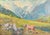 Oil painting on canvas by cesare bentivoglio, mountain landscape. Italy, first half of the twentieth century origin italy...