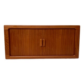 Brutalist Hanging or Standing Cabinet Unit in Teak with Tambour Door from CFC Silkeborg, Denmark, 1970s For Sale