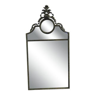 Italian Style 3 Section Silver Gilt Mirror For Sale