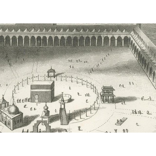 19th Century Antique Steel Engraving of Great Mosque of Mecca with the Kaaba, 1859 For Sale - Image 5 of 9