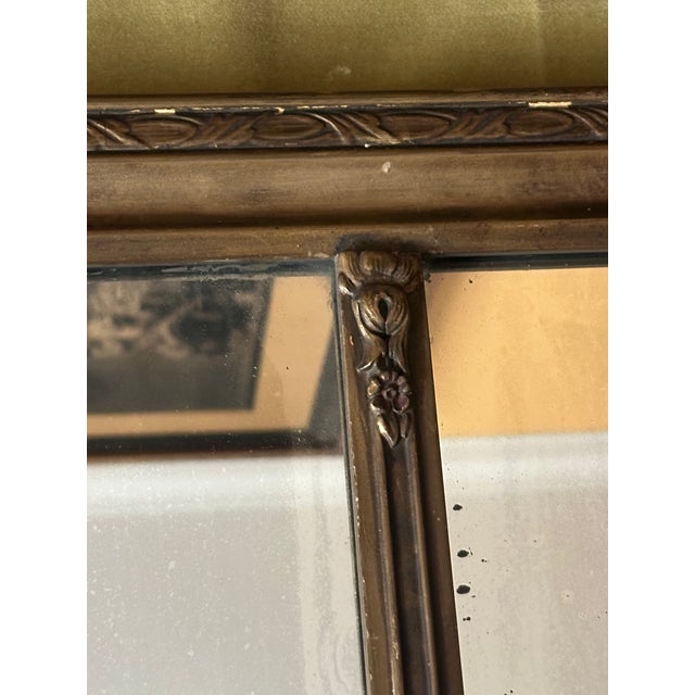 1920s Art Nouveau Five-Panel Mantel Mirror For Sale - Image 4 of 8