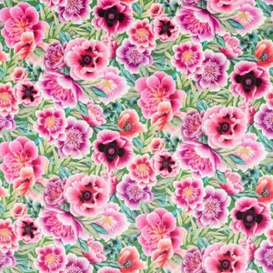 Harlequin Marsha Fabric in Apple/Peony/Magenta
