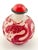 Chinese Peking Glass Snuff Bottle-Carved Red Cameo Overlay Dragon & Phoenix Design, 19th Century For Sale - Image 4 of 9