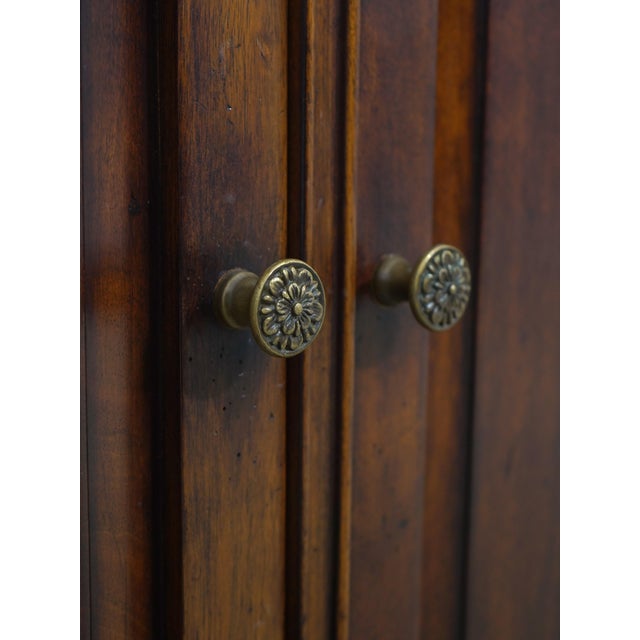 Mahogany Continental Style 2 Drawer 2 Door Tall Bookcase For Sale - Image 10 of 16
