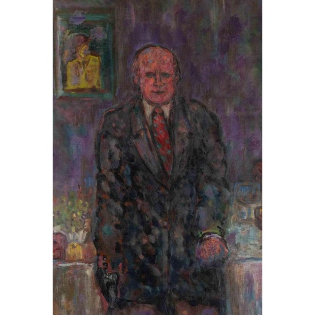 Oil on board realized in the mid-20th century by sirio pellegrini. Hand signed lower right. Includes a coeval wooden...