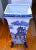 Chinoiserie Chinoiserie Square Vase With Pagoda Scene and Sculptured Feet For Sale - Image 3 of 11