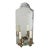Beveled Mirror and Cast Brass Two-Arm Sconces For Sale