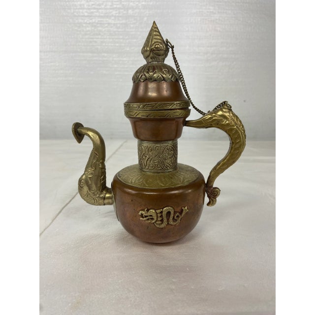 Metal Middle Eastern Copper Pot For Sale - Image 7 of 7