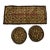 Vintage Set 2 Tapestry Doilies & 1 Table Runner Group Muylle Green Gold Red Baroque Floral Woven - 3 pcs For Sale