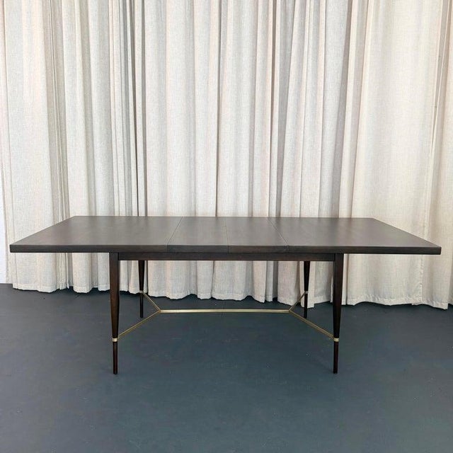 1950s Ebonized Mahogany Extension Dining Table by Paul McCobb for Calvin Furniture For Sale - Image 5 of 10