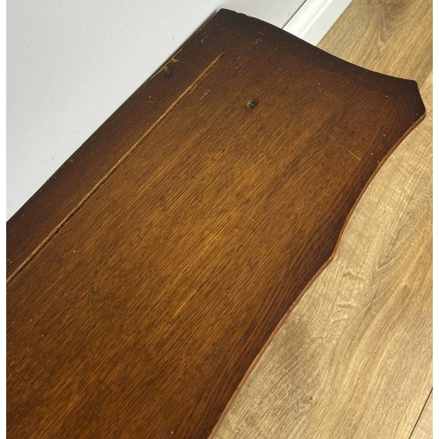 Vintage French Oak Wall-Mounted 5-Hook Coat Rack For Sale - Image 9 of 10