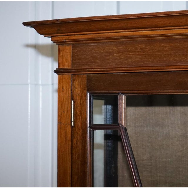 English 19th Centry Glazed Display Curio Cabinet with Fixed Shelves For Sale - Image 5 of 18