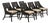 6 Barbara Barry, McGuire, Oval Back Cane and Rattan Dining Chairs. Chairs Have a Tobacco Black Rattan Frame With Upgraded Tan Linen Upholstery. For Sale