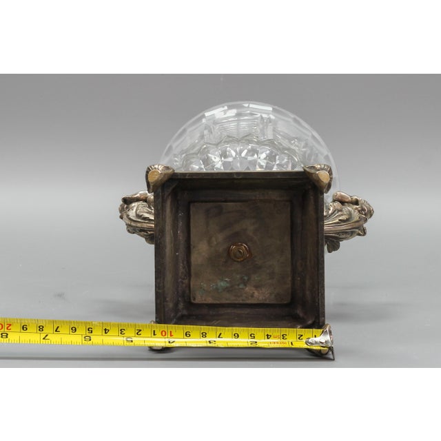 Czech Crystal Glass and Brass Vase with Cherubs, 1970s For Sale - Image 17 of 18