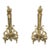 Pair Louis XVI Style Brass Fireplace Andirons Chenets For Sale