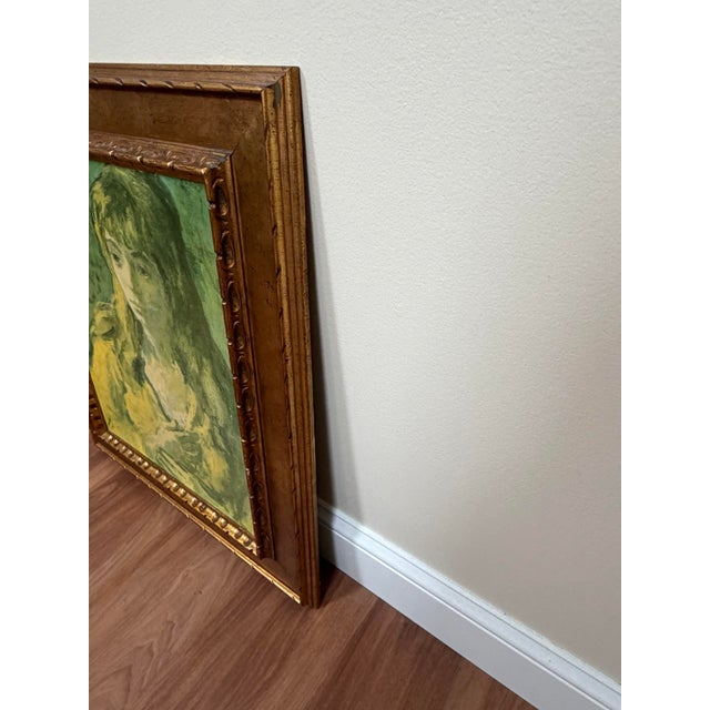 Mid 20th Century Vintage Ornate Gold Framed Portrait Print - Unknown artist For Sale - Image 5 of 9