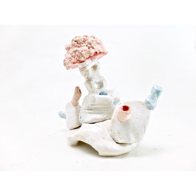 4-piece, elaborately handcrafted ceramic in the shape of a landscape motif of a group of mushrooms. Also used to decorate...