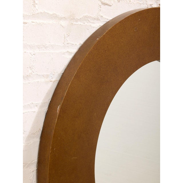 Mid 20th Century Mid 20th Century Large Gold Round Mirror For Sale - Image 5 of 6
