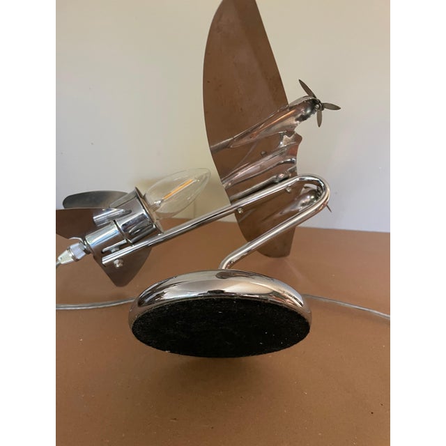1970s Airplane Lamp by Sarsaparilla, 1970s For Sale - Image 5 of 8