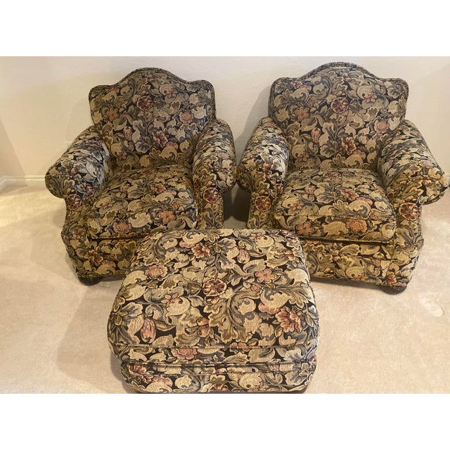 Bob Timberlake for Lexington Furniture Exquisite Chairs & Ottoman Set- 3 Pieces Mint Condition For Sale - Image 10 of 12