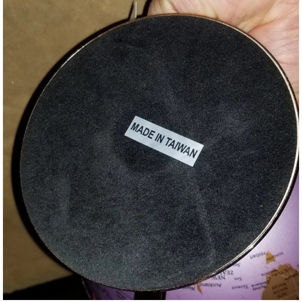 1990s Vintage Drexel Heritage World Rose Gold/ Purple Globe For Sale - Image 5 of 5