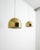 A rare and decorative pair of swedish mid century ceiling pendant lamps in patinated brass by eje ahlgren for bergboms...