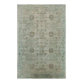 Oushak Floral Oversized Wool & Natural Silk Rug by Rug & Kilim, India For Sale