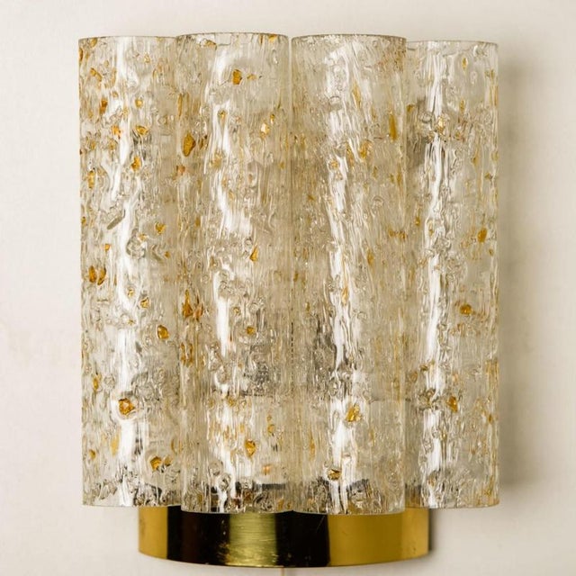 Speckled Tubes Wall Lights attributed to Doria Leuchten, 1960s, Set of 2 For Sale - Image 3 of 18