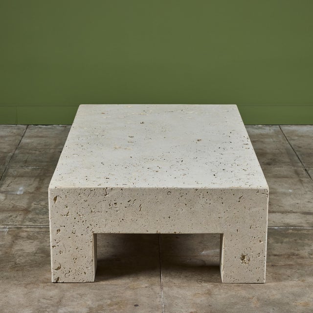 Large Rectangular Texas Cordova Shell Stone Coffee Table For Sale In Los Angeles - Image 6 of 11