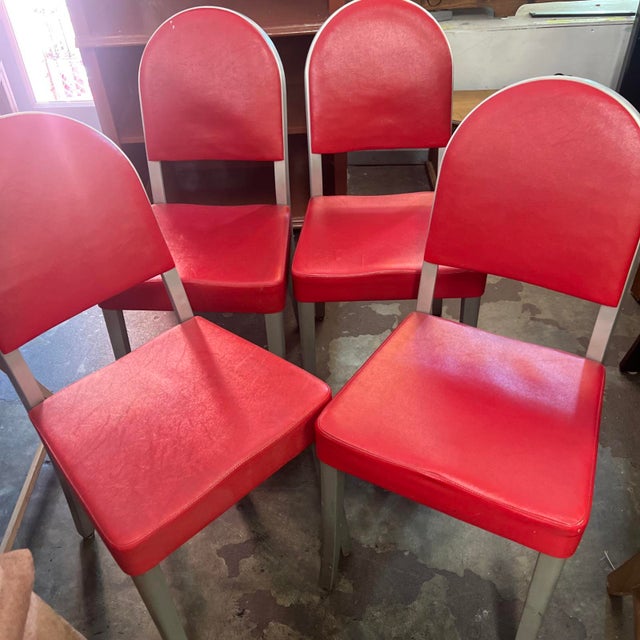 Vintage General fireproofing goodform chairs set of four some scuffing on leg