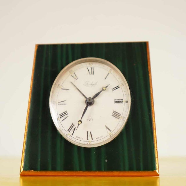 Metal Vintage Chrome-Plated Table Clock For Sale - Image 7 of 8