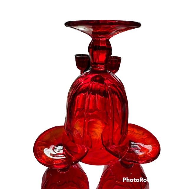 Vintage Noritake Provincial Red Goblet Set of 6 Made in Japan