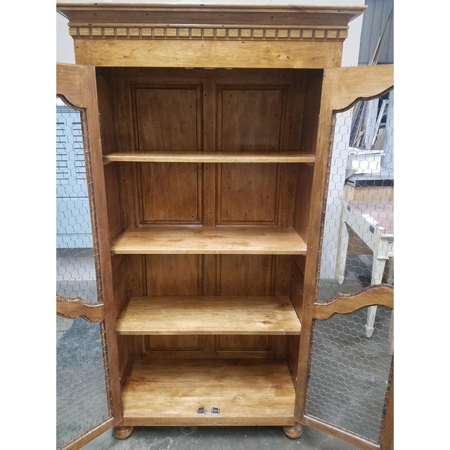 French Country Chicken Wire Cupboard Hutch China Chairish