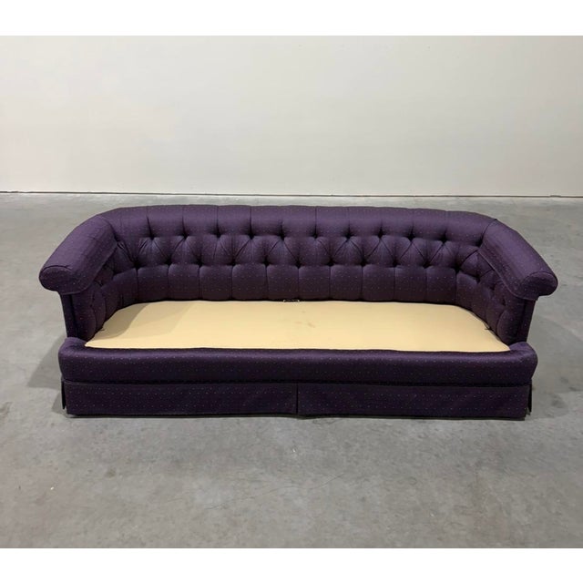 Hollywood Regency Purple Tufted Sofa For Sale - Image 10 of 10