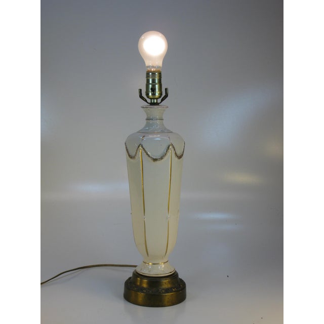 Early 20th Century Table Lamp French Empire Style Neoclassical Porcelain For Sale - Image 4 of 11